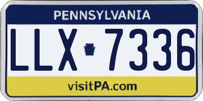 PA license plate LLX7336