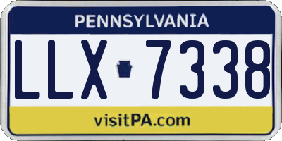 PA license plate LLX7338