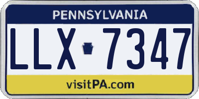 PA license plate LLX7347