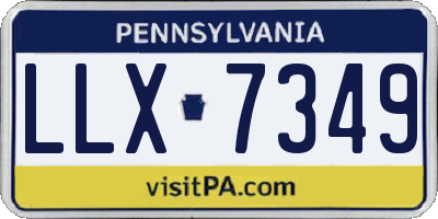 PA license plate LLX7349