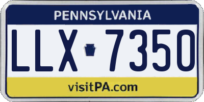 PA license plate LLX7350