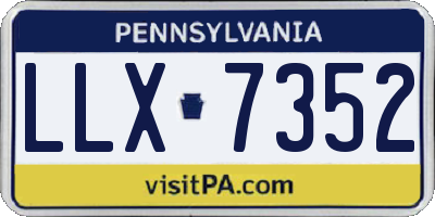 PA license plate LLX7352