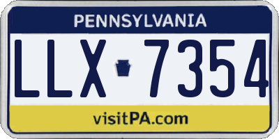 PA license plate LLX7354