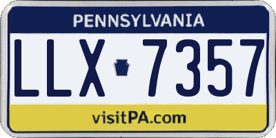PA license plate LLX7357