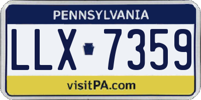 PA license plate LLX7359