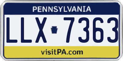 PA license plate LLX7363