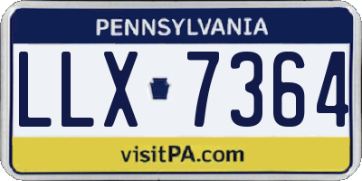 PA license plate LLX7364