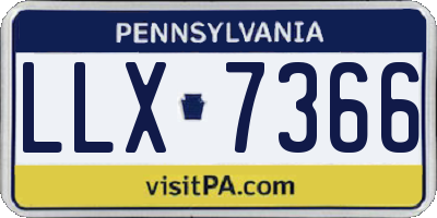PA license plate LLX7366
