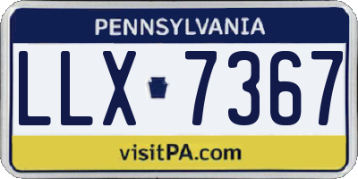 PA license plate LLX7367