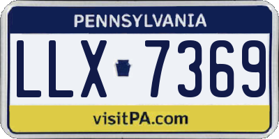 PA license plate LLX7369
