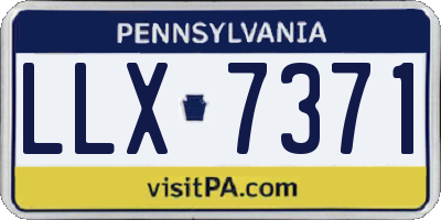 PA license plate LLX7371