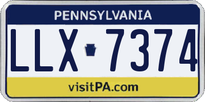 PA license plate LLX7374