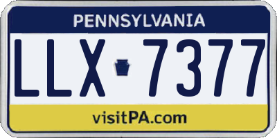 PA license plate LLX7377