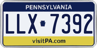 PA license plate LLX7392