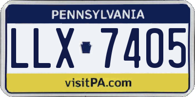 PA license plate LLX7405