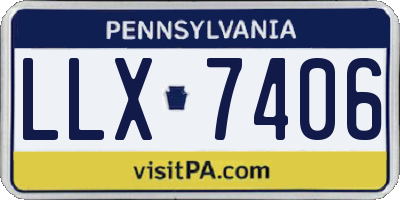 PA license plate LLX7406