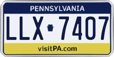 PA license plate LLX7407