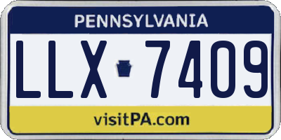 PA license plate LLX7409
