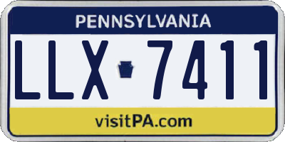 PA license plate LLX7411