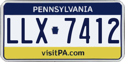 PA license plate LLX7412