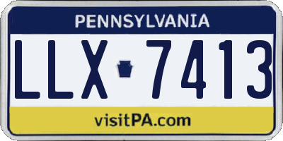 PA license plate LLX7413