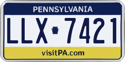 PA license plate LLX7421