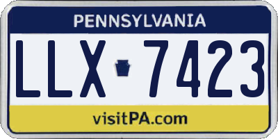 PA license plate LLX7423