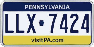 PA license plate LLX7424