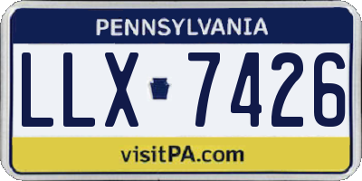 PA license plate LLX7426