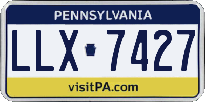 PA license plate LLX7427
