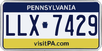 PA license plate LLX7429