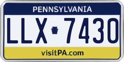 PA license plate LLX7430