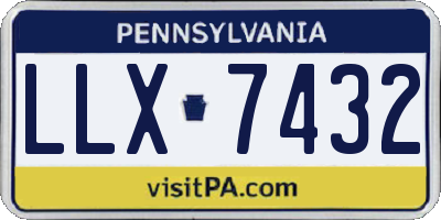PA license plate LLX7432