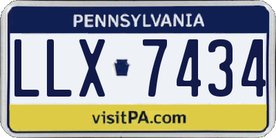 PA license plate LLX7434