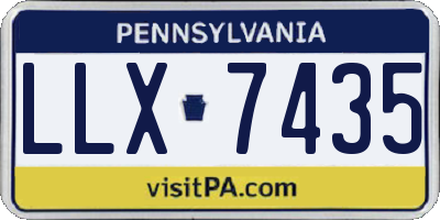 PA license plate LLX7435