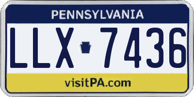 PA license plate LLX7436