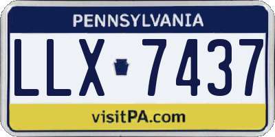 PA license plate LLX7437