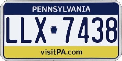 PA license plate LLX7438