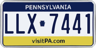 PA license plate LLX7441