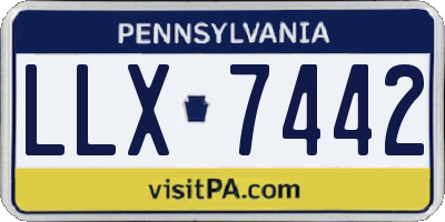 PA license plate LLX7442