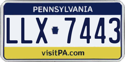 PA license plate LLX7443