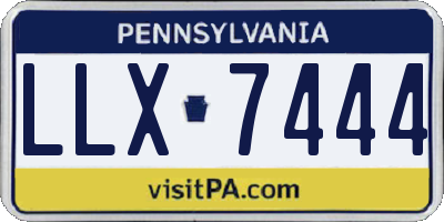 PA license plate LLX7444
