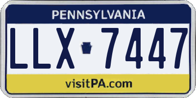 PA license plate LLX7447