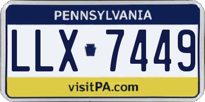 PA license plate LLX7449