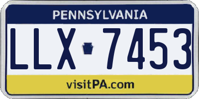 PA license plate LLX7453