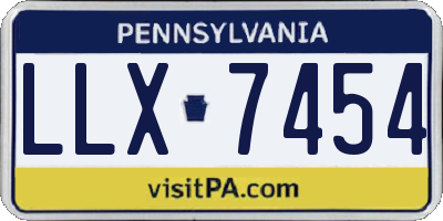 PA license plate LLX7454