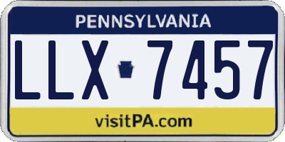 PA license plate LLX7457
