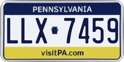PA license plate LLX7459