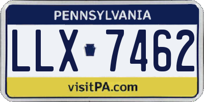 PA license plate LLX7462