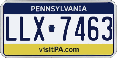 PA license plate LLX7463